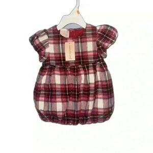 🎄NWT First Impressions plaid baby dress - 12 months